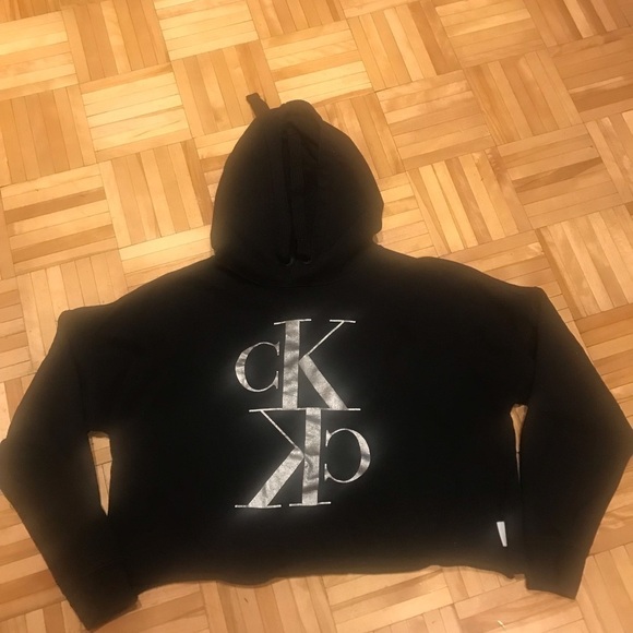 Calvin Klein Tops - Calvin Klein  crop hoodie sweater​​​​​​​​